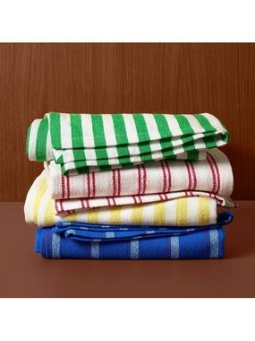 Rosie Assoulin x Target 4-Pack Striped Kitchen Flour Sack Towels